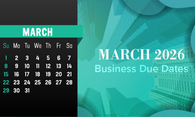 March 2026 Business Due Dates